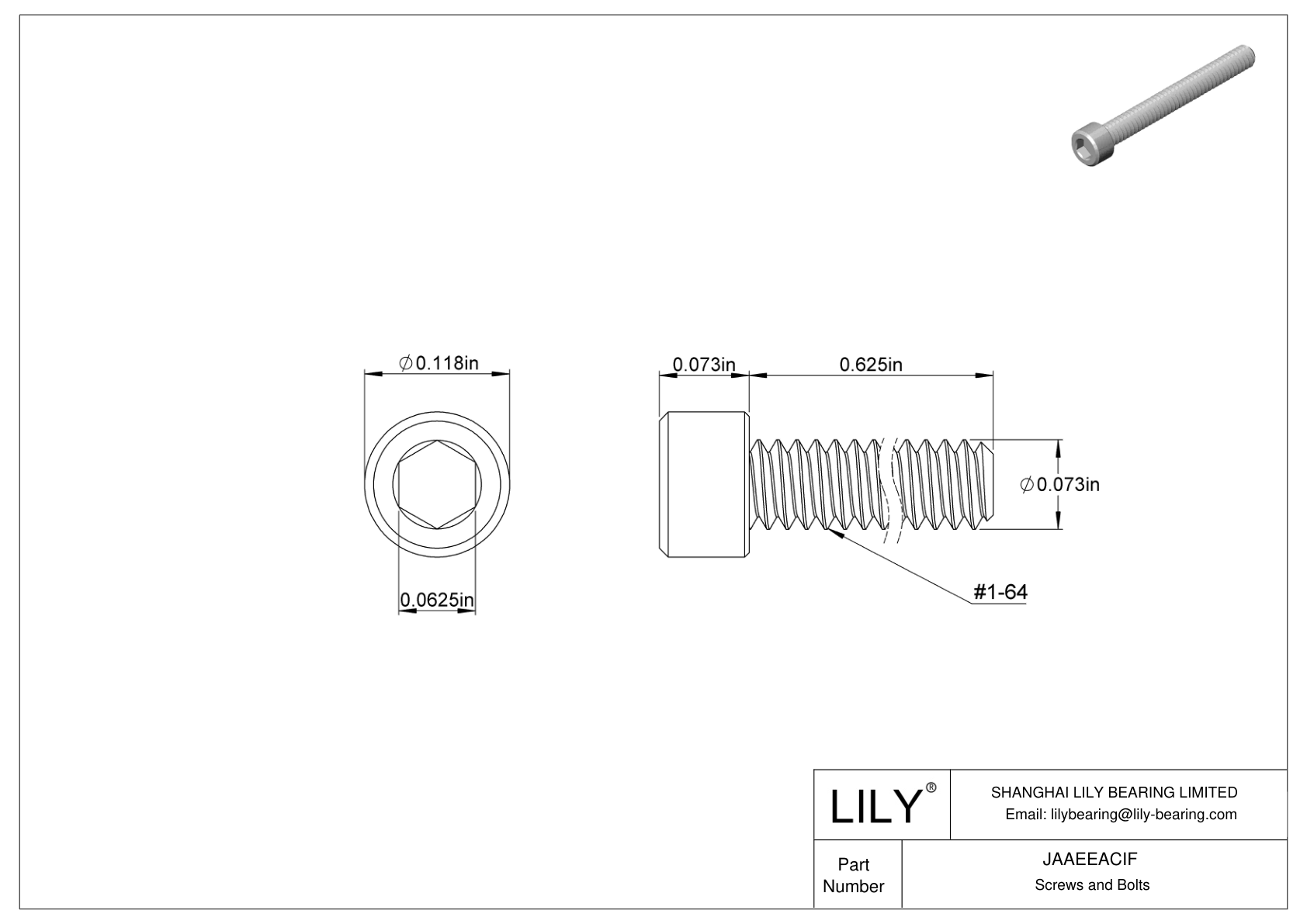 JAAEEACIF Tornillos de cabeza cilíndrica de acero aleado cad drawing