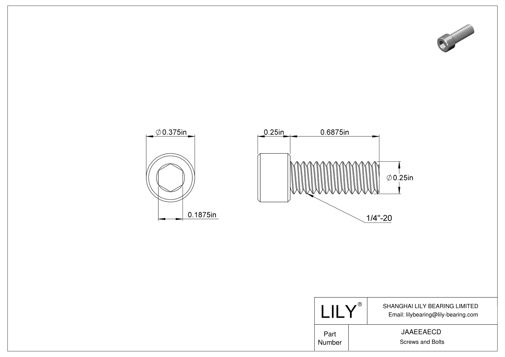 JAAEEAECD Tornillos de cabeza cilíndrica de acero aleado cad drawing