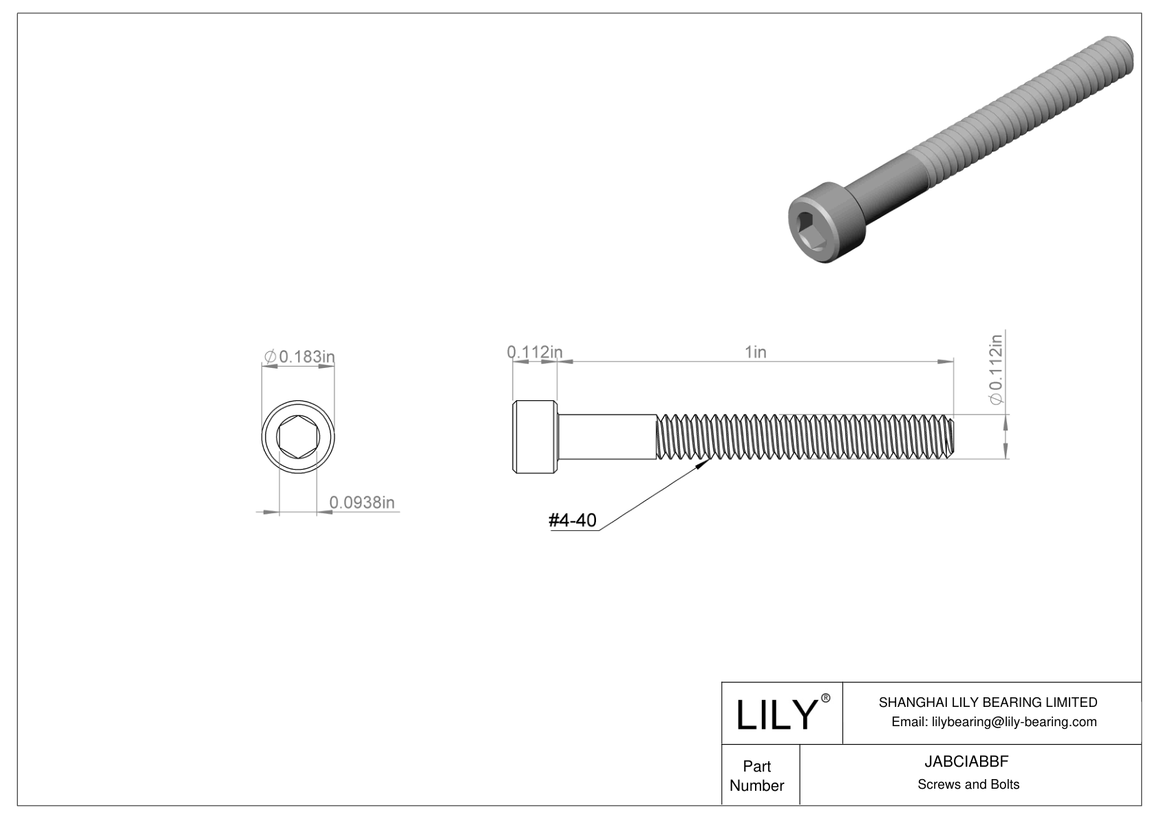 JABCIABBF 合金钢内六角螺钉 cad drawing