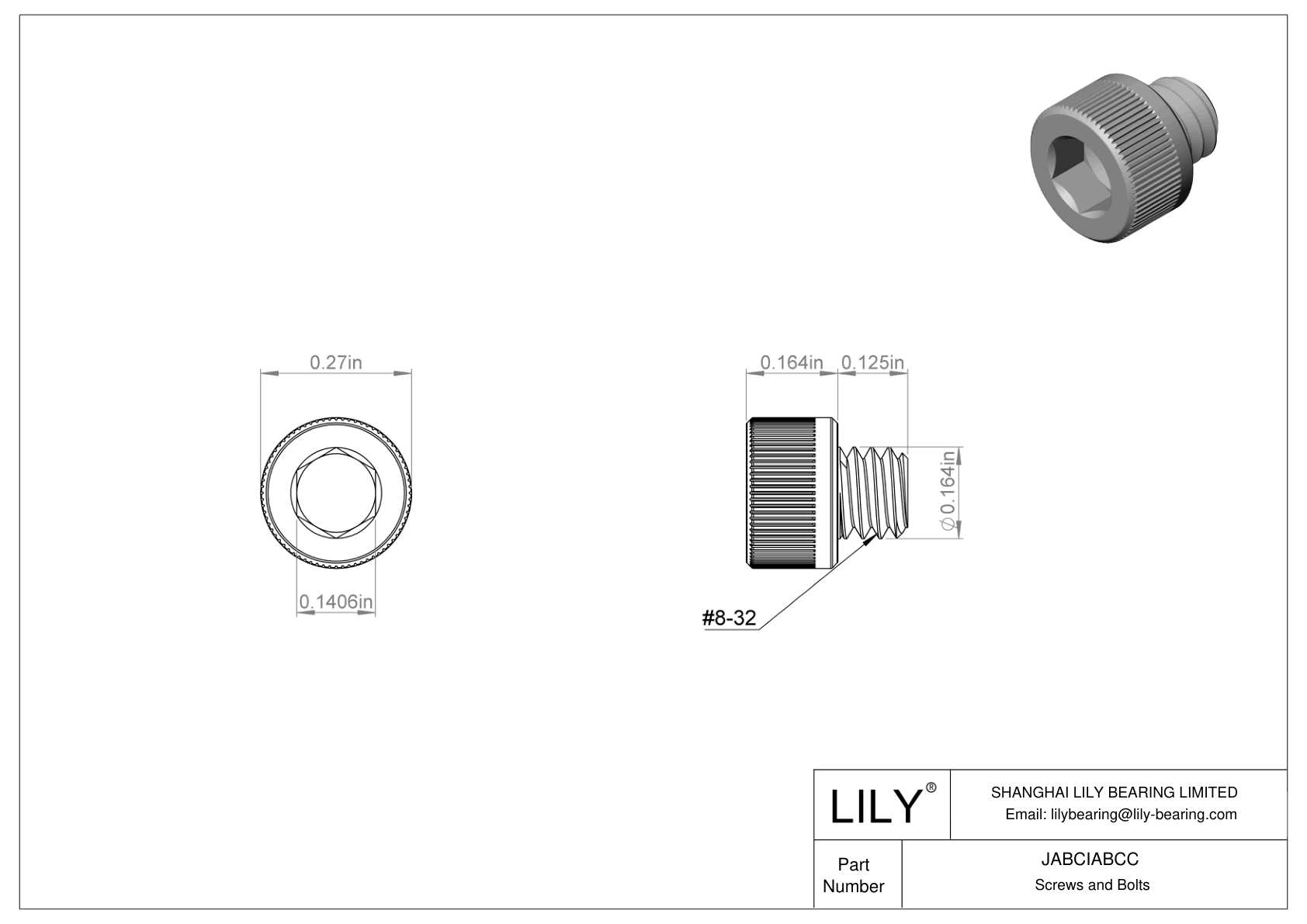 JABCIABCC Tornillos de cabeza cilíndrica de acero aleado cad drawing