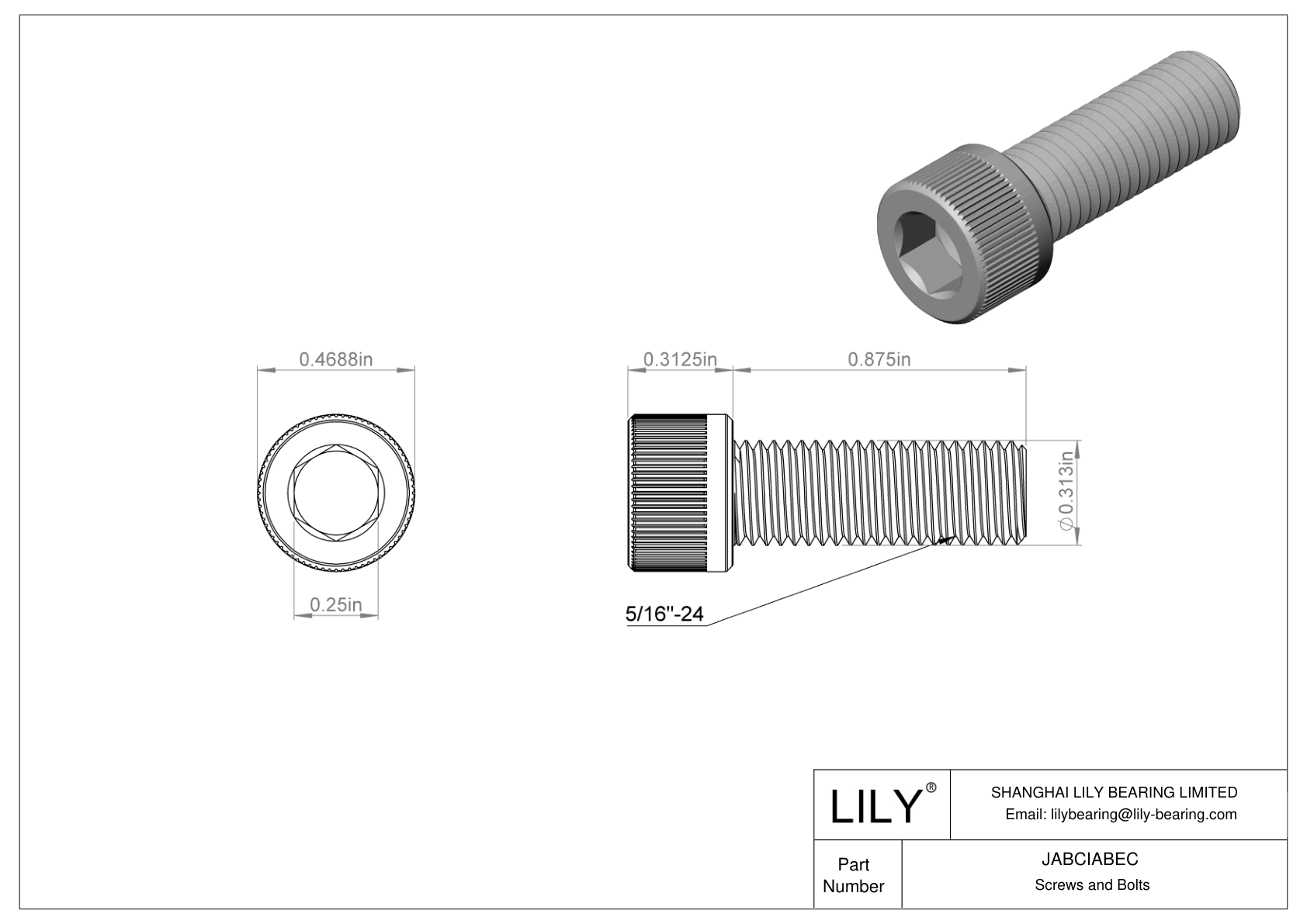 JABCIABEC Tornillos de cabeza cilíndrica de acero aleado cad drawing