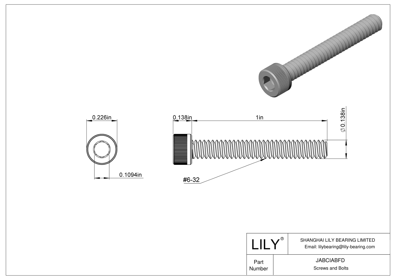 JABCIABFD Tornillos de cabeza cilíndrica de acero aleado cad drawing