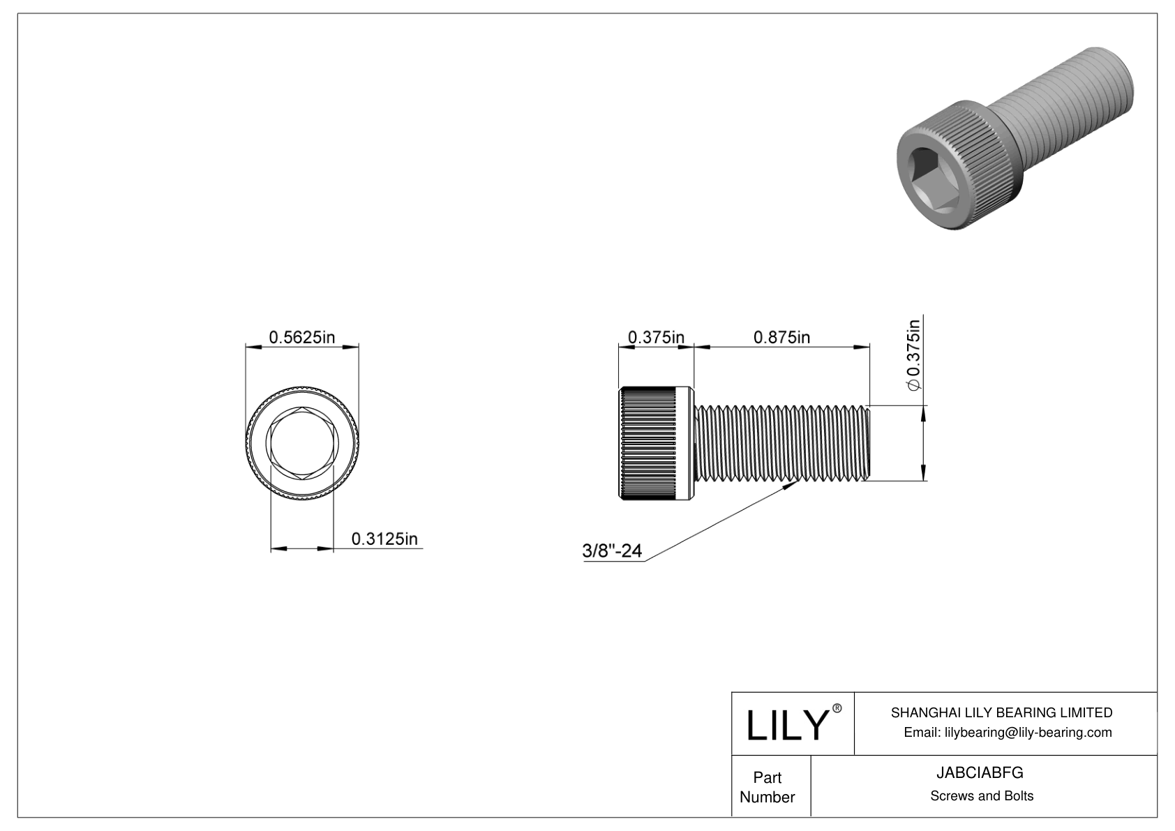 JABCIABFG Tornillos de cabeza cilíndrica de acero aleado cad drawing