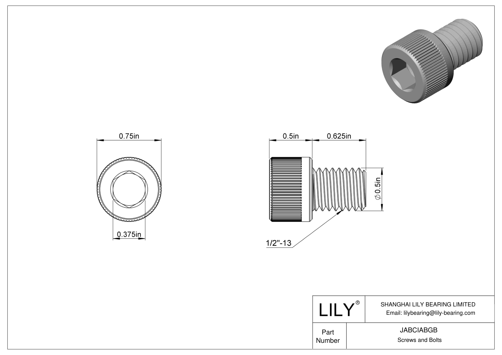 JABCIABGB Tornillos de cabeza cilíndrica de acero aleado cad drawing