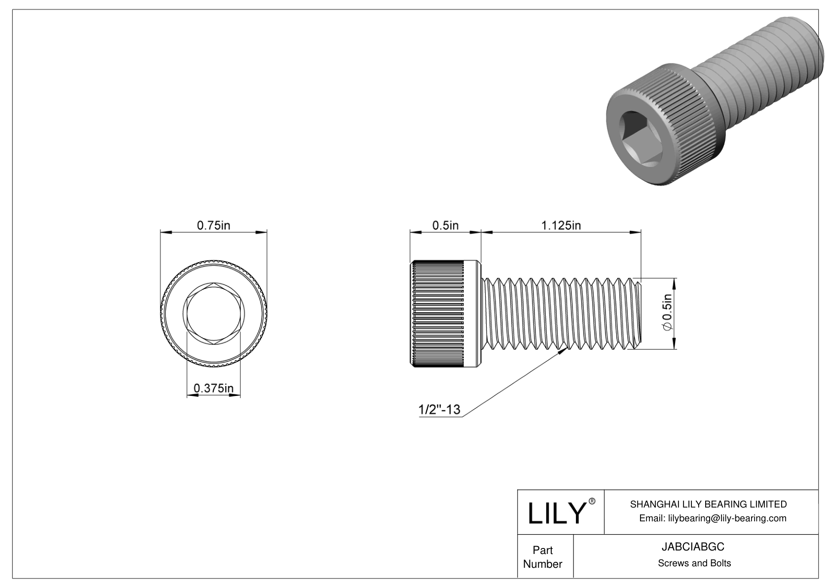 JABCIABGC Tornillos de cabeza cilíndrica de acero aleado cad drawing