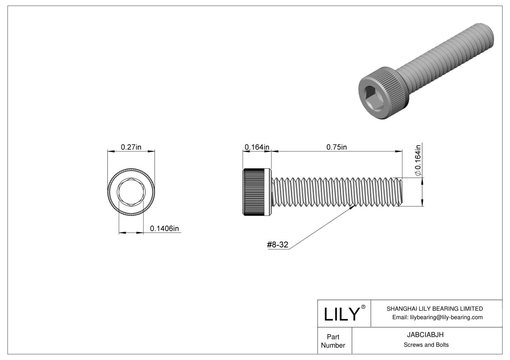 JABCIABJH Tornillos de cabeza cilíndrica de acero aleado cad drawing