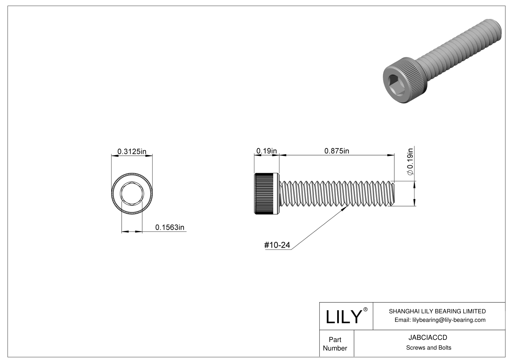 JABCIACCD 合金钢内六角螺钉 cad drawing