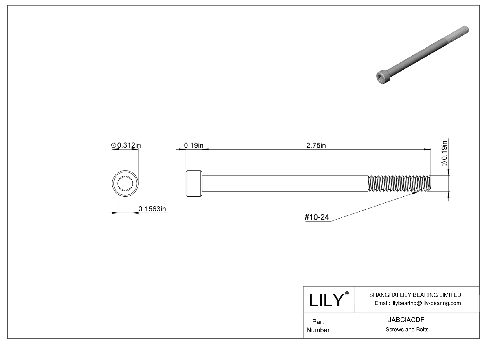 JABCIACDF Tornillos de cabeza cilíndrica de acero aleado cad drawing