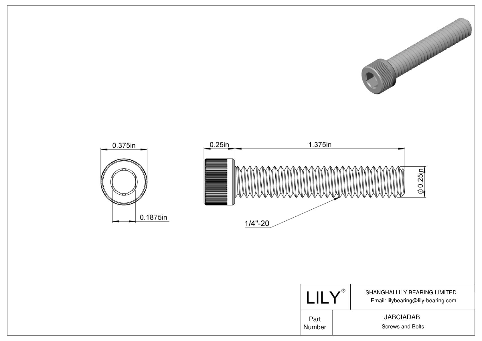 JABCIADAB Tornillos de cabeza cilíndrica de acero aleado cad drawing