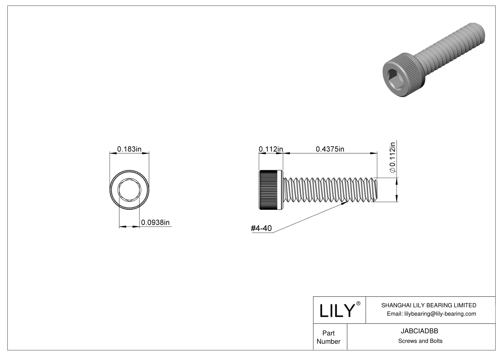 JABCIADBB Tornillos de cabeza cilíndrica de acero aleado cad drawing