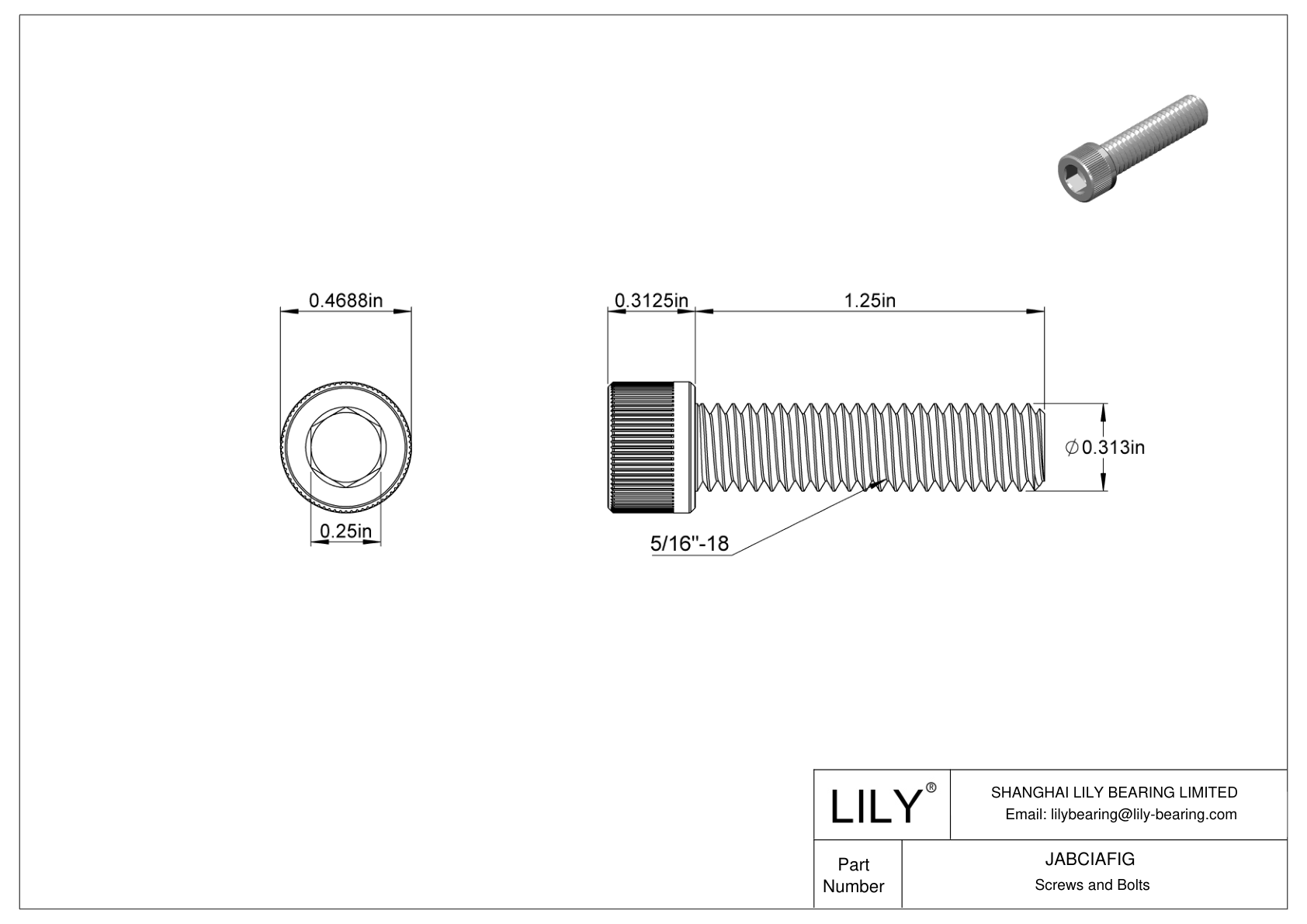 JABCIAFIG 合金钢内六角螺钉 cad drawing