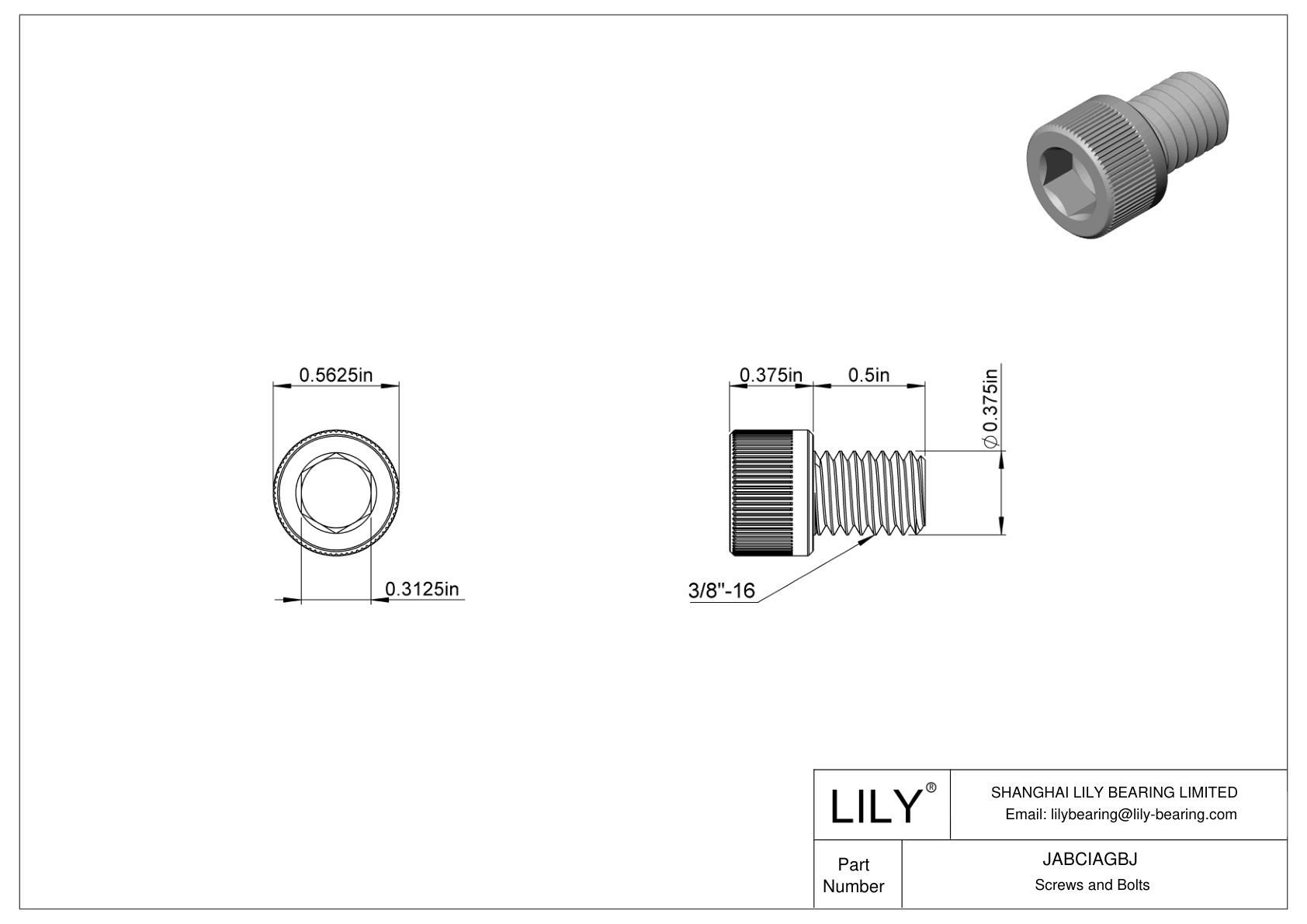 JABCIAGBJ Tornillos de cabeza cilíndrica de acero aleado cad drawing