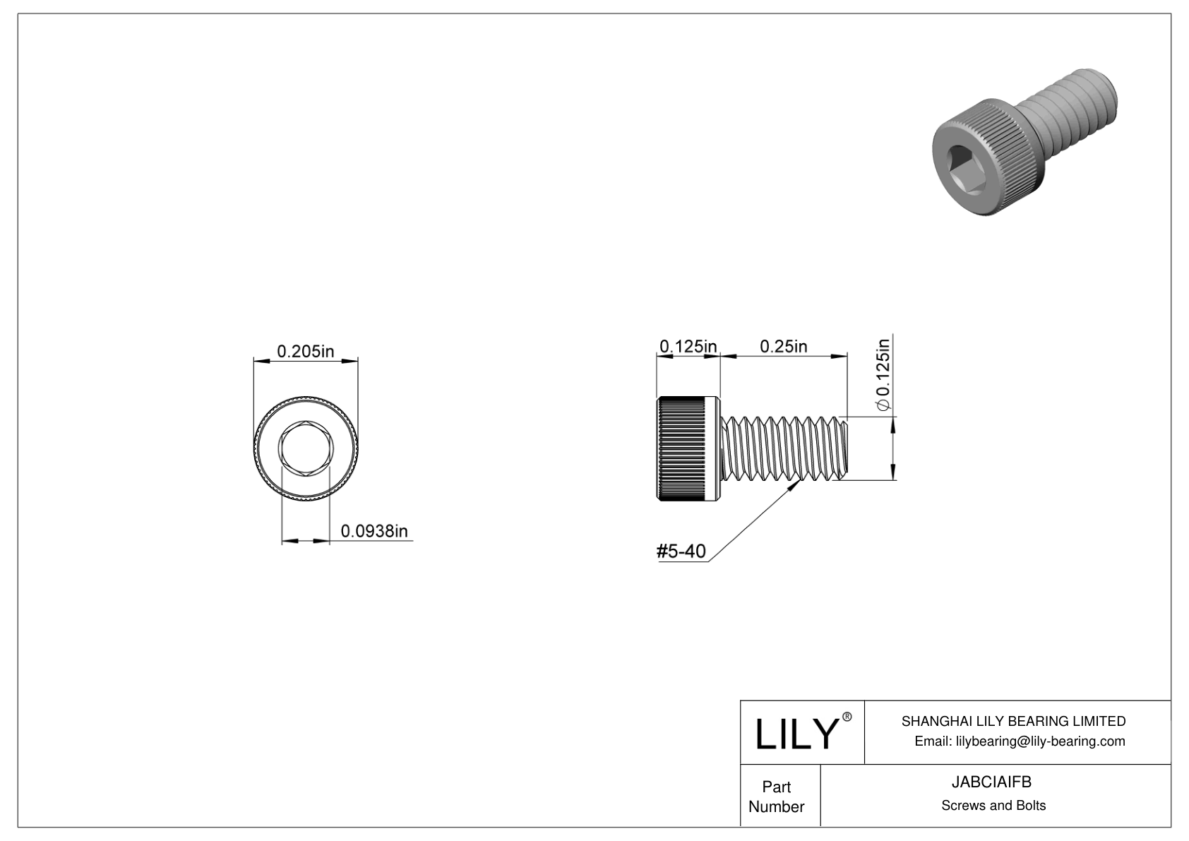 JABCIAIFB Tornillos de cabeza cilíndrica de acero aleado cad drawing