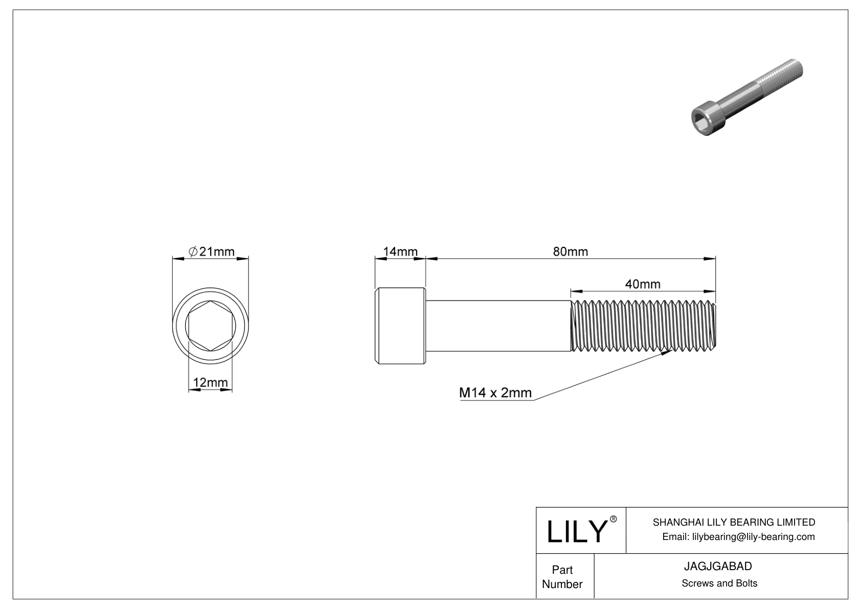 JAGJGABAD Tornillos de cabeza cilíndrica de acero inoxidable 18-8 cad drawing