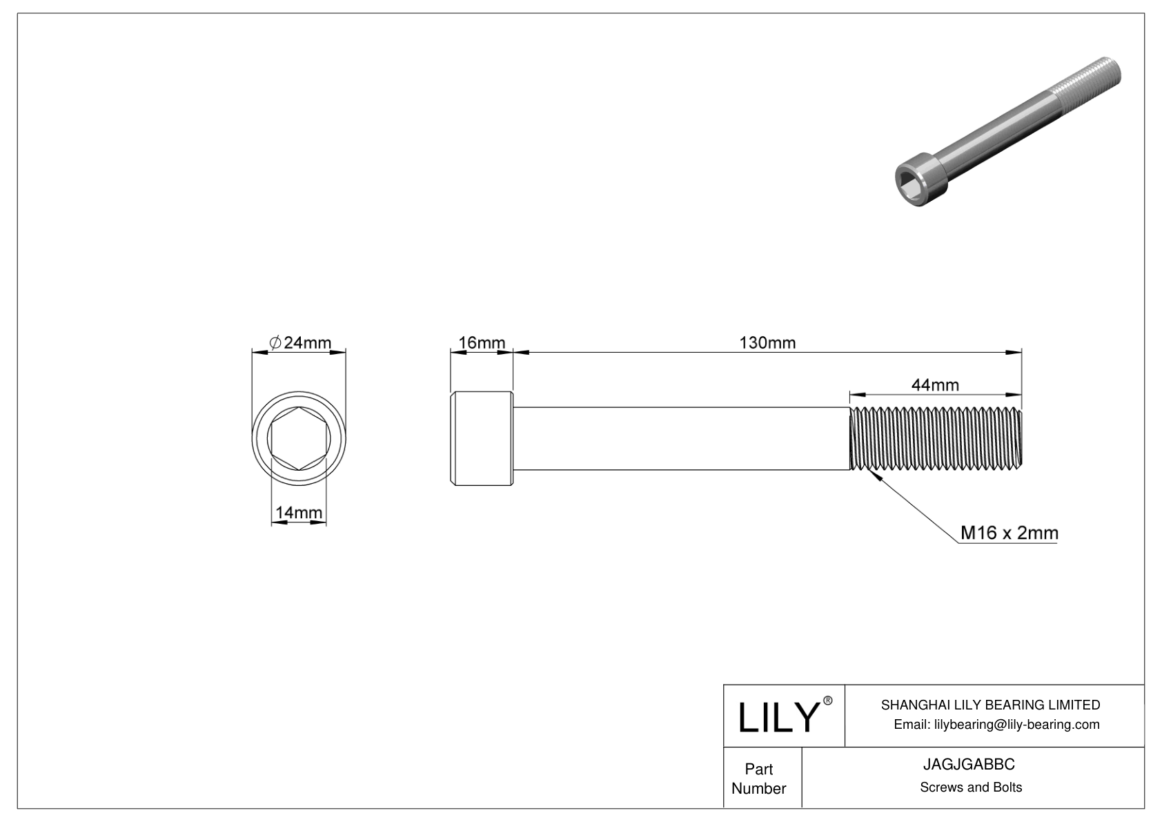 JAGJGABBC Tornillos de cabeza cilíndrica de acero inoxidable 18-8 cad drawing