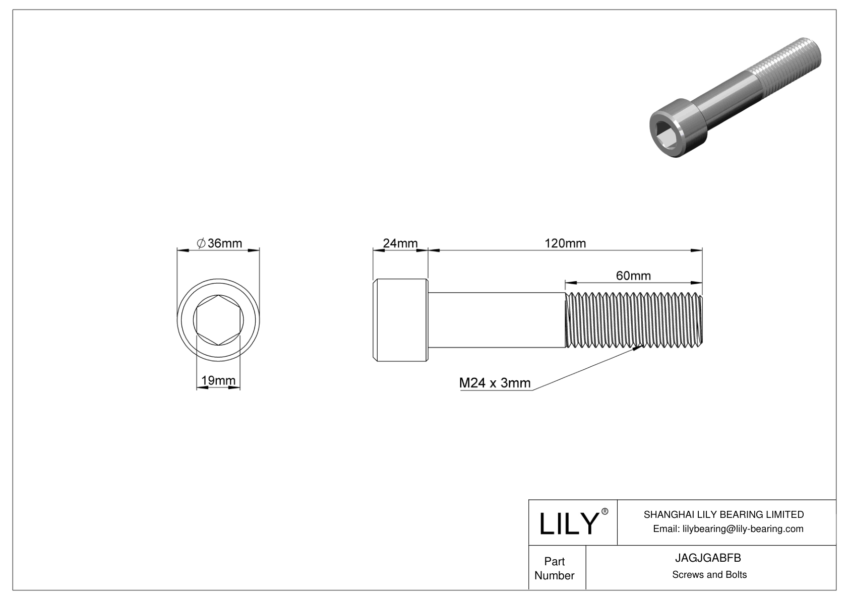 JAGJGABFB 18-8 不锈钢内六角螺钉 cad drawing