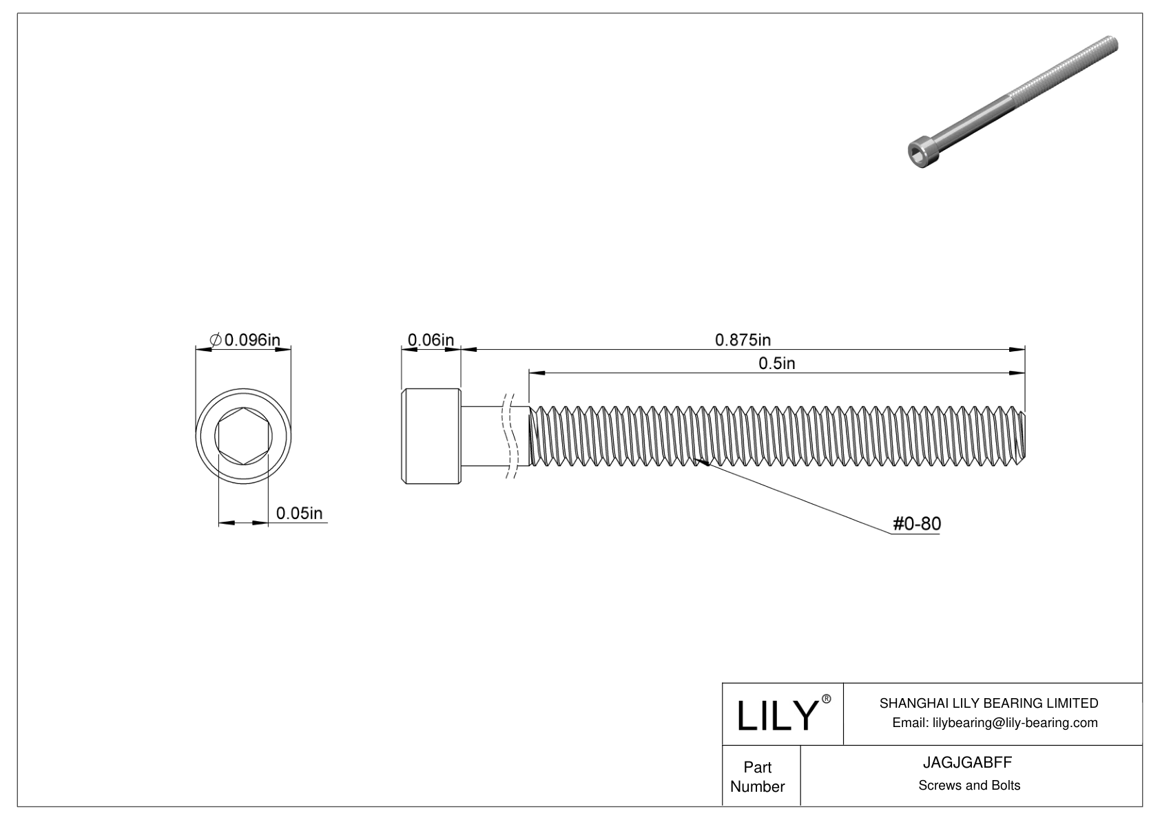 JAGJGABFF Tornillos de cabeza cilíndrica de acero inoxidable 18-8 cad drawing