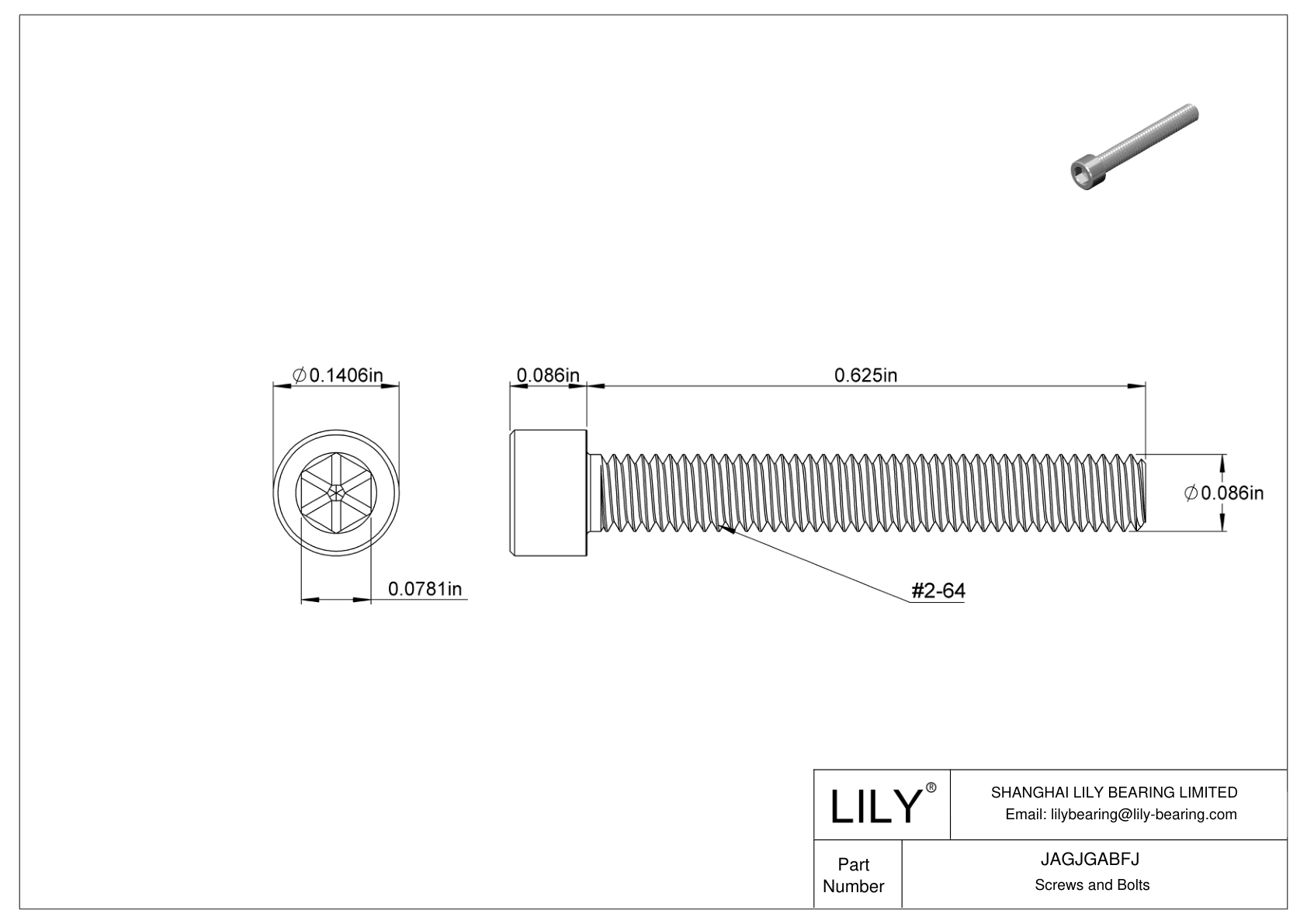 JAGJGABFJ 18-8 不锈钢内六角螺钉 cad drawing