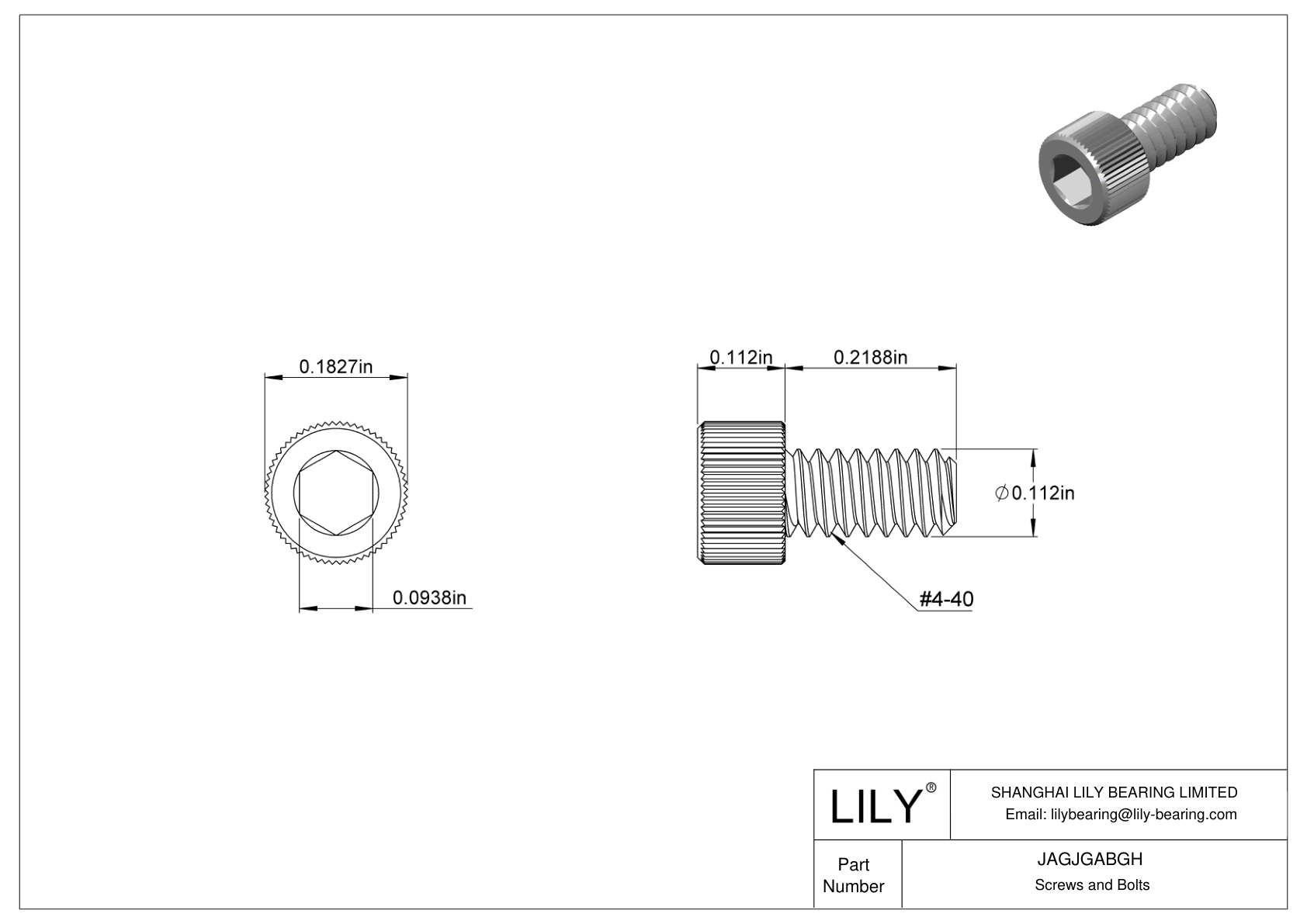 JAGJGABGH Tornillos de cabeza cilíndrica de acero inoxidable 18-8 cad drawing