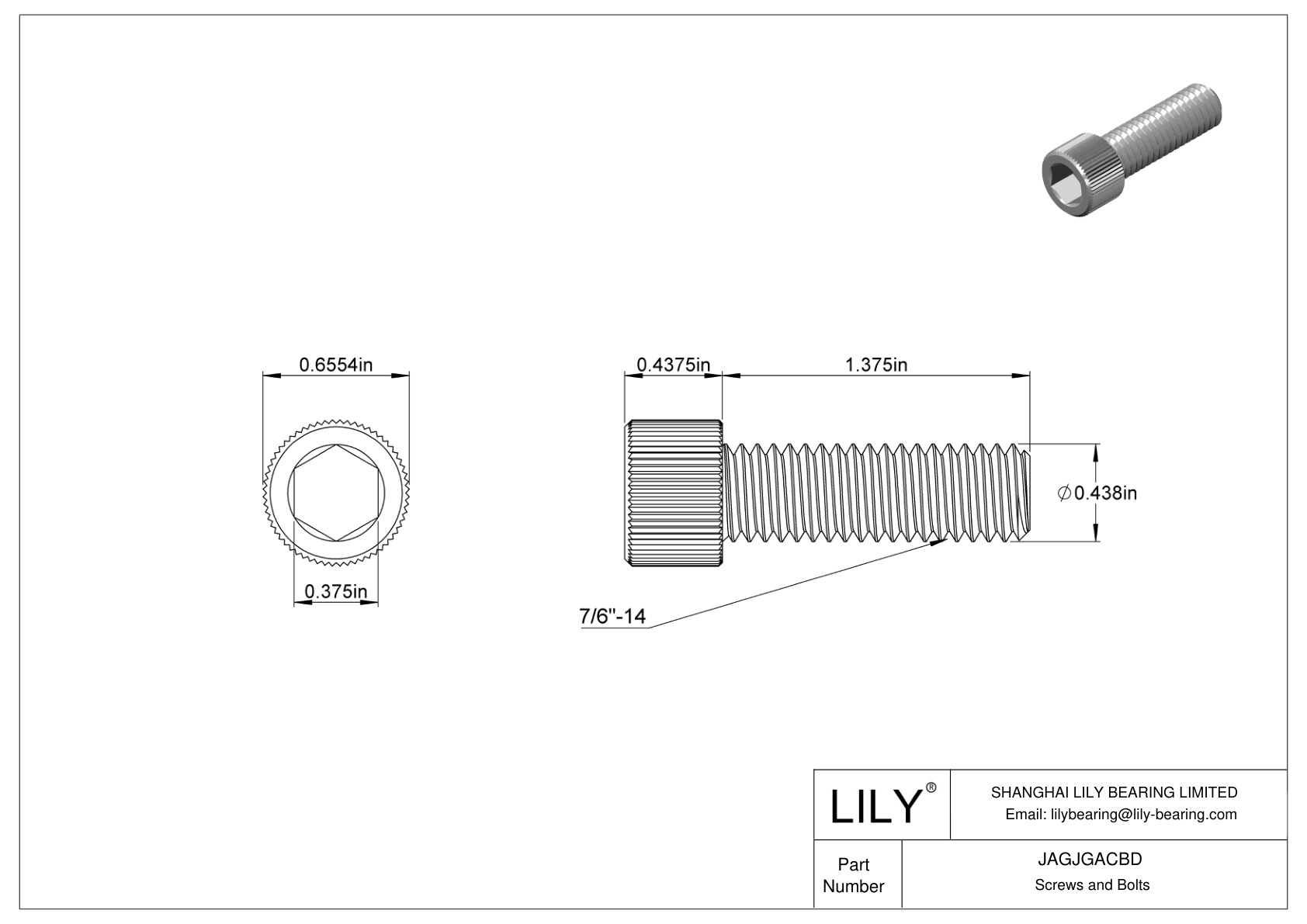 JAGJGACBD 18-8 不锈钢内六角螺钉 cad drawing