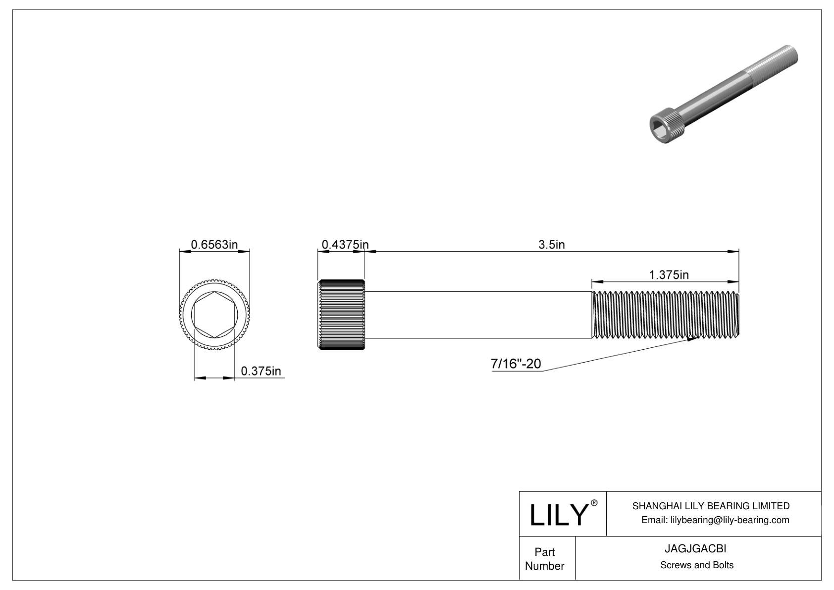 JAGJGACBI 18-8 Stainless Steel Socket Head Screws cad drawing