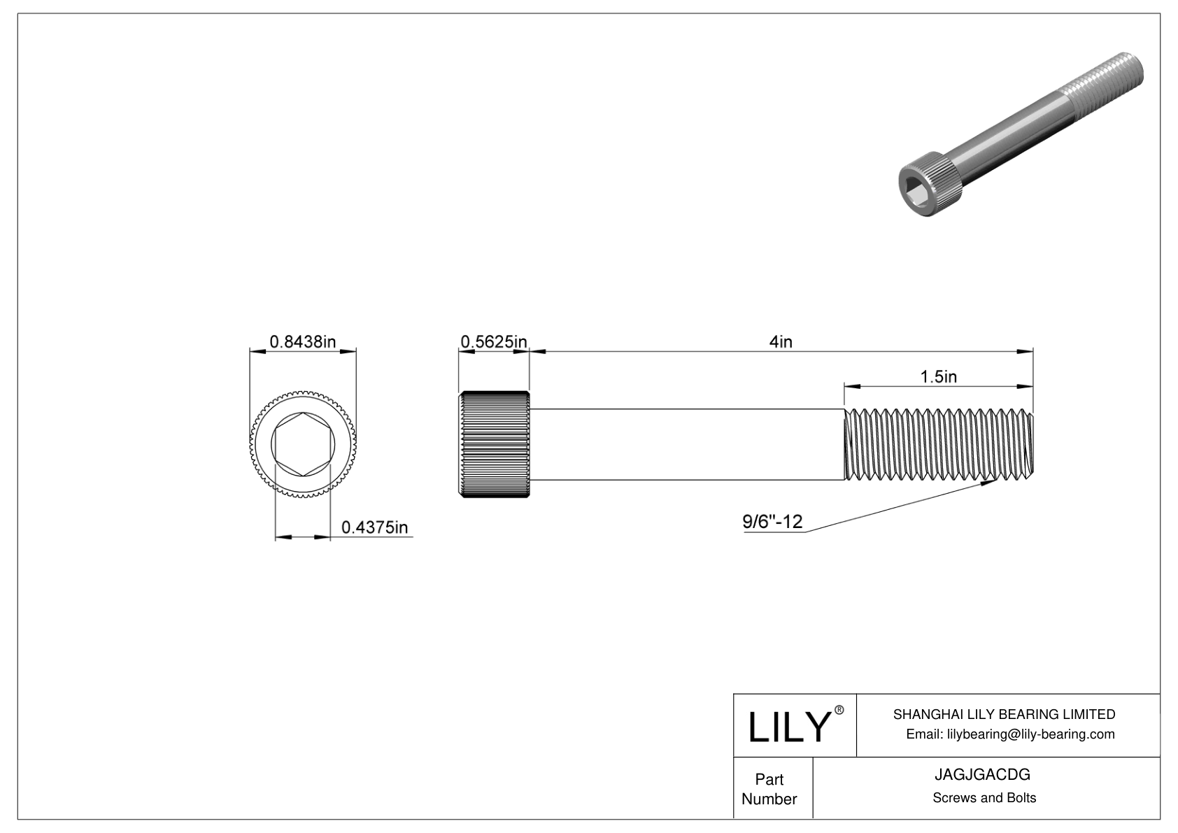 JAGJGACDG Tornillos de cabeza cilíndrica de acero inoxidable 18-8 cad drawing