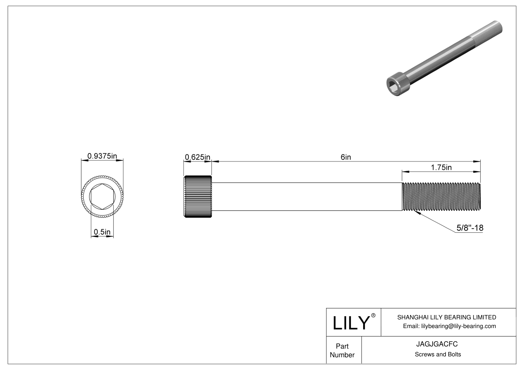 JAGJGACFC Tornillos de cabeza cilíndrica de acero inoxidable 18-8 cad drawing