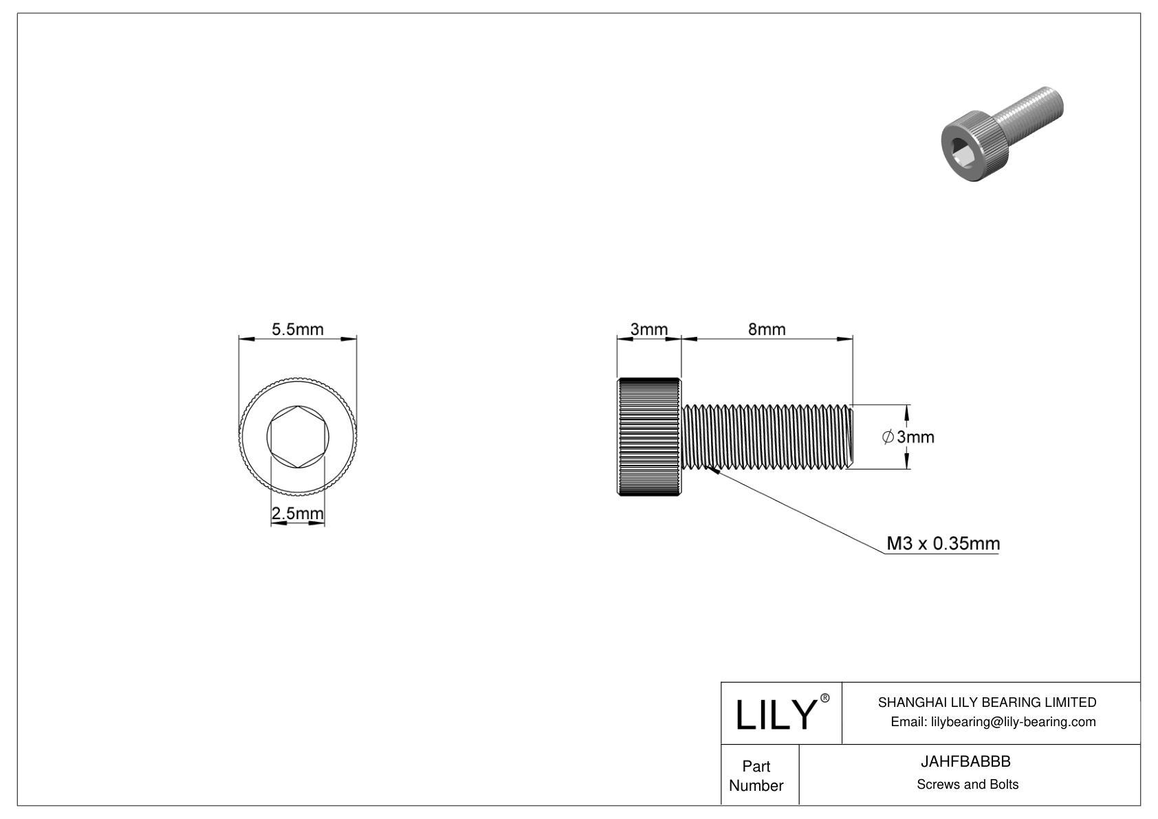 JAHFBABBB 18-8 不锈钢内六角螺钉 cad drawing