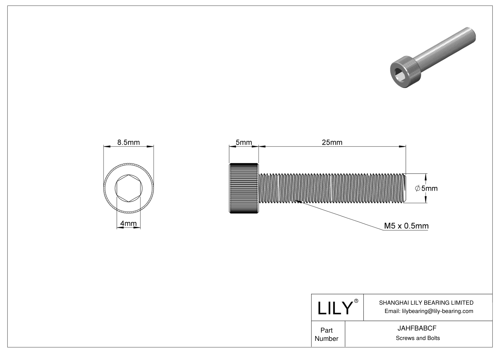 JAHFBABCF 18-8 不锈钢内六角螺钉 cad drawing