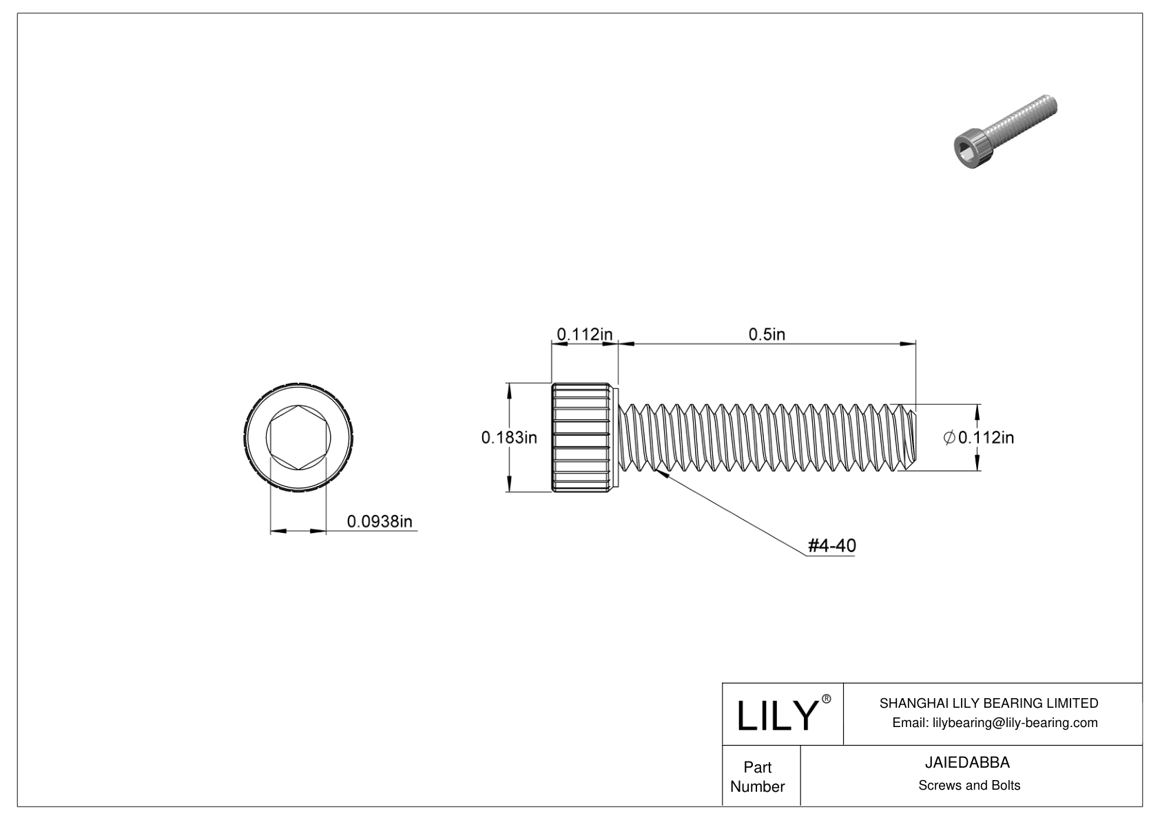 JAIEDABBA Tornillos de cabeza cilíndrica de acero inoxidable 18-8 limpios y embolsados para alto vacío cad drawing