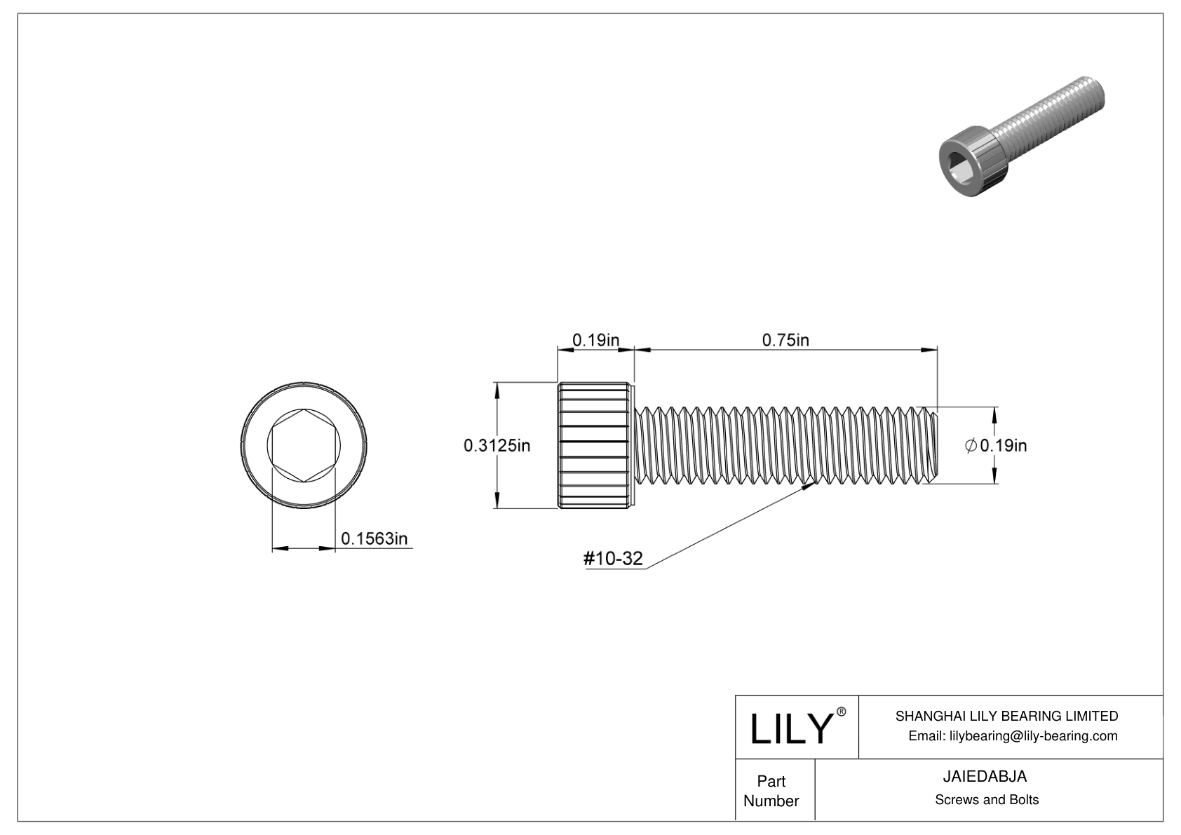 JAIEDABJA Cleaned and Bagged 18-8 Stainless Steel Socket Head Screws for High Vacuum cad drawing