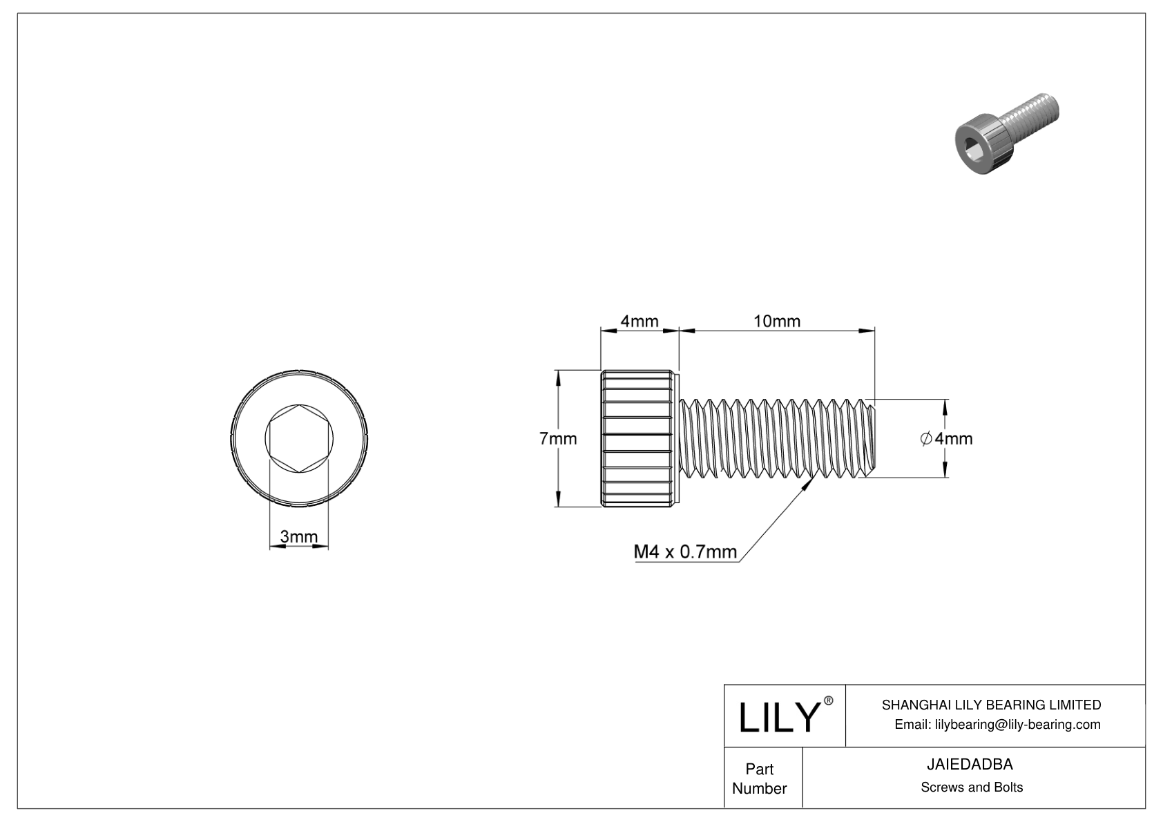 JAIEDADBA Cleaned and Bagged 18-8 Stainless Steel Socket Head Screws for High Vacuum cad drawing