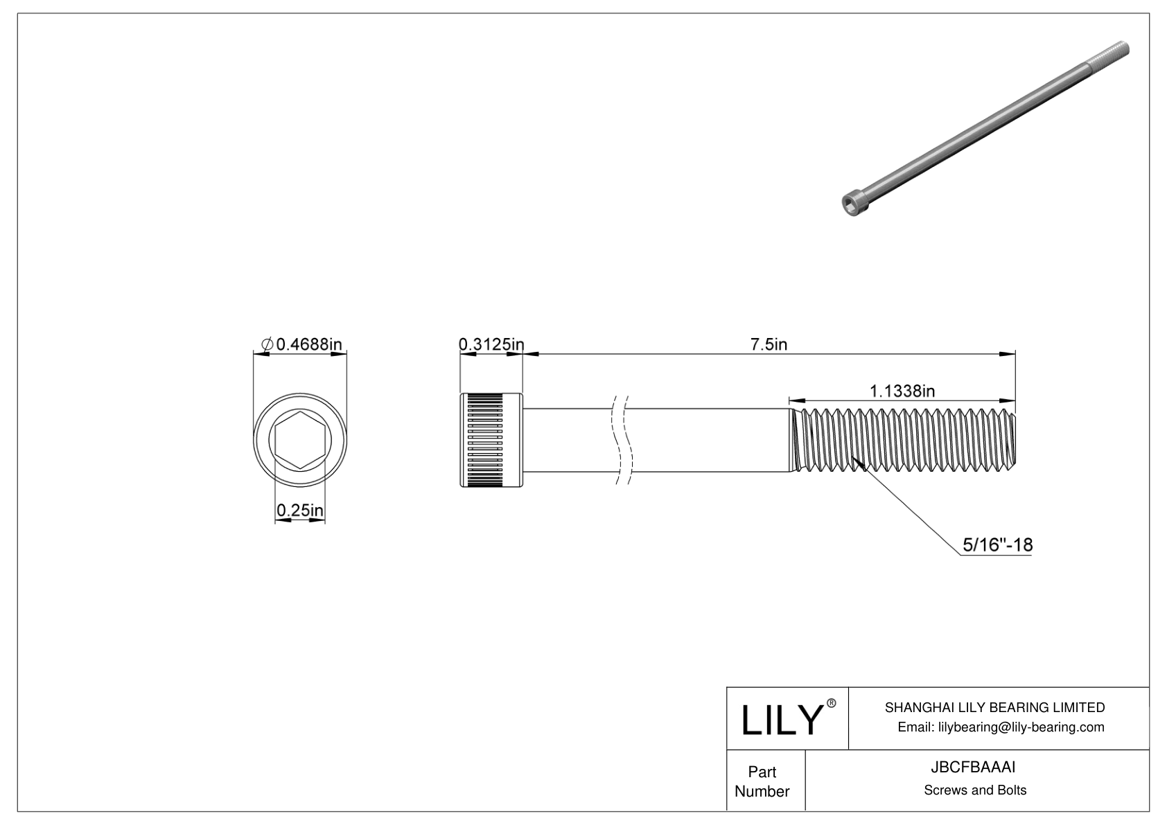 JBCFBAAAI Tornillos de cabeza cilíndrica de acero aleado cad drawing