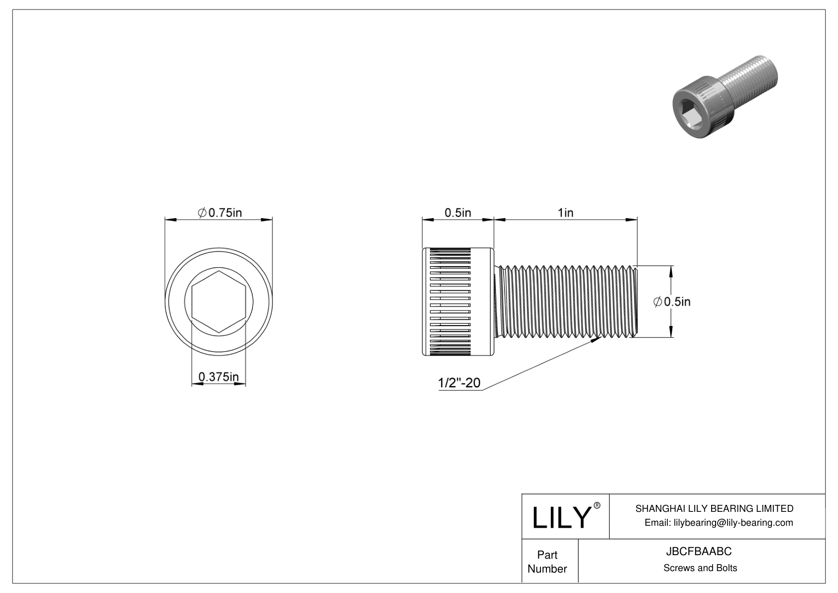 JBCFBAABC Tornillos de cabeza cilíndrica de acero aleado cad drawing