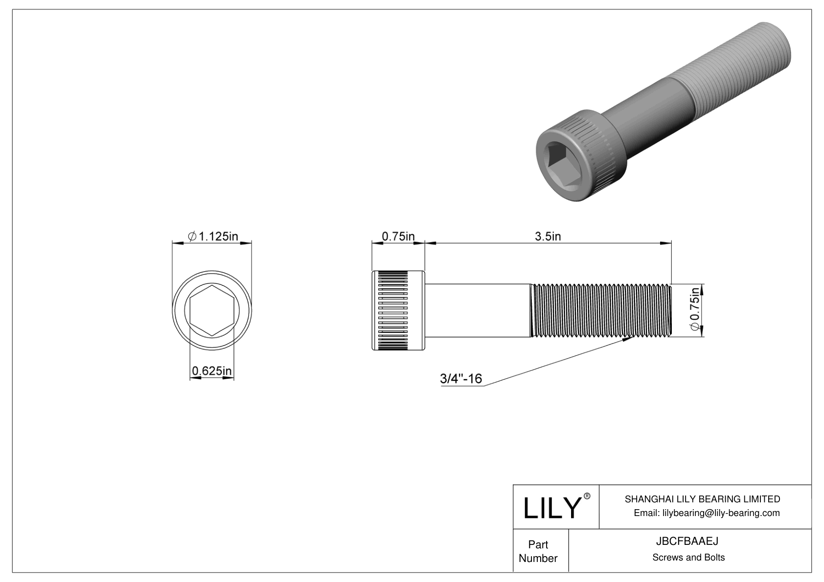 JBCFBAAEJ Tornillos de cabeza cilíndrica de acero aleado cad drawing