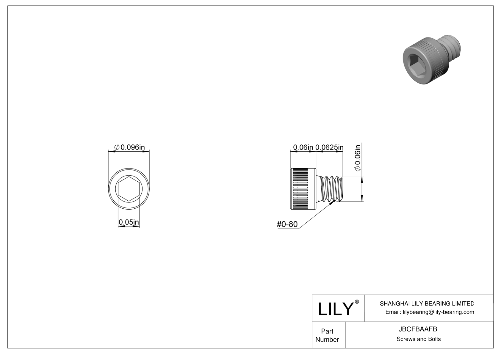 JBCFBAAFB Tornillos de cabeza cilíndrica de acero aleado cad drawing