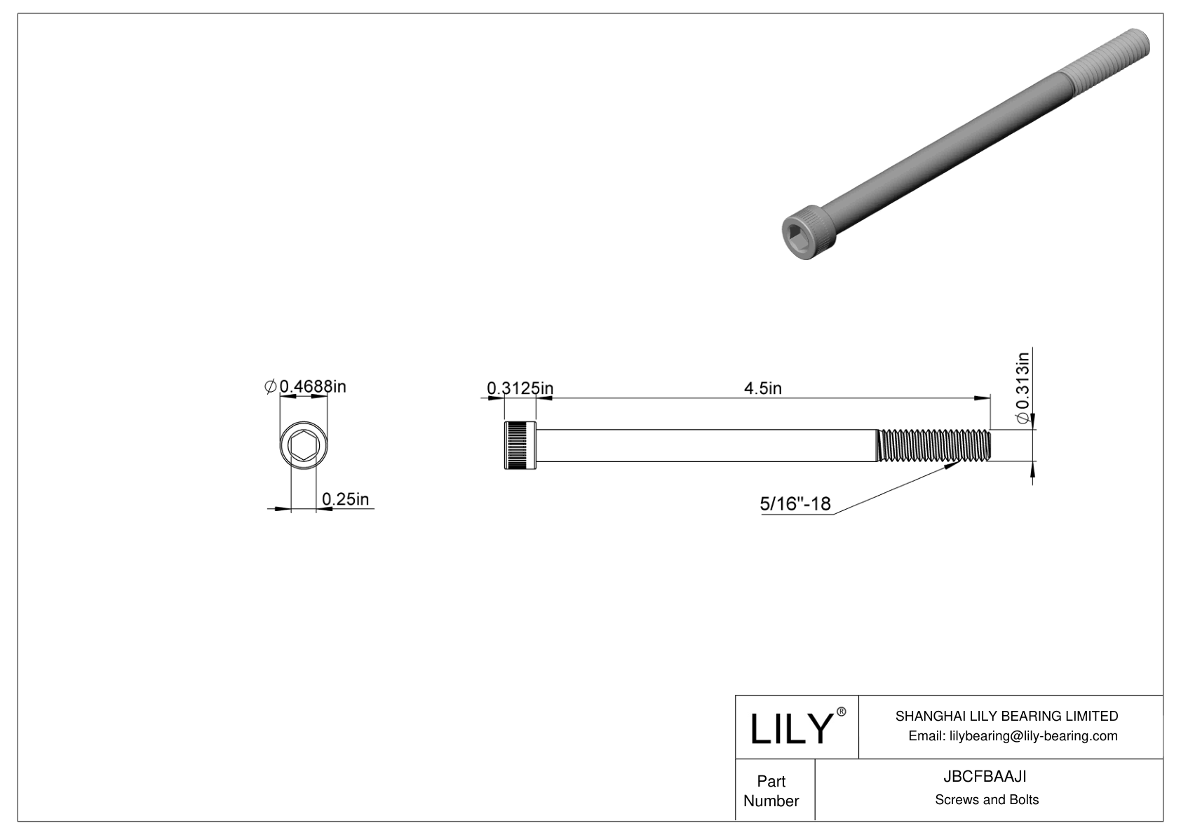 JBCFBAAJI 合金钢内六角螺钉 cad drawing