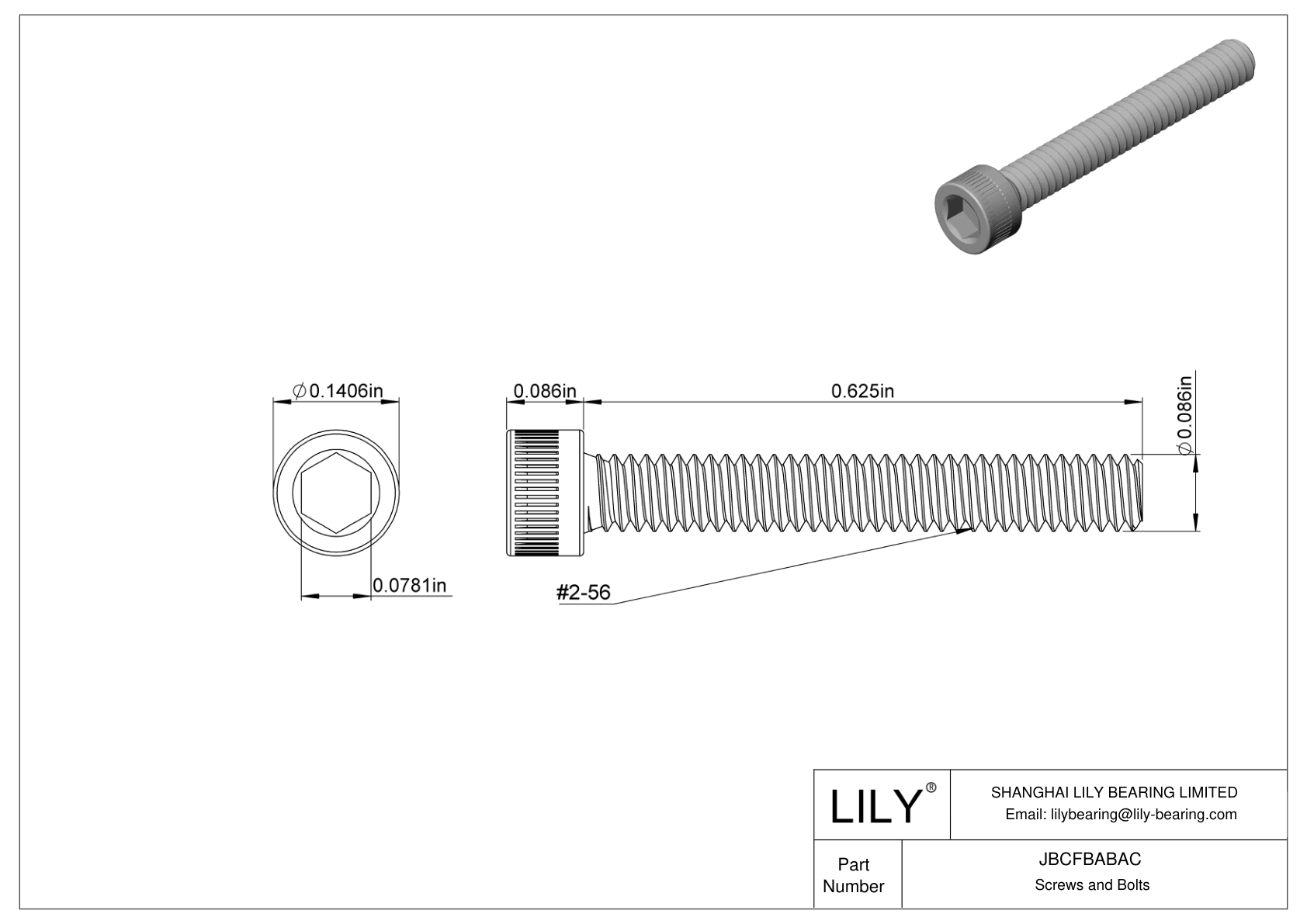 JBCFBABAC Tornillos de cabeza cilíndrica de acero aleado cad drawing