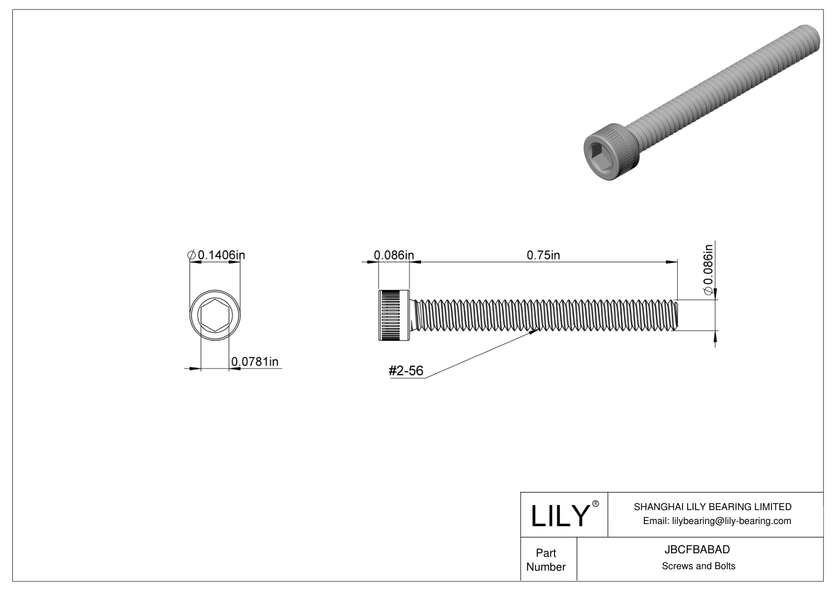 JBCFBABAD 合金钢内六角螺钉 cad drawing