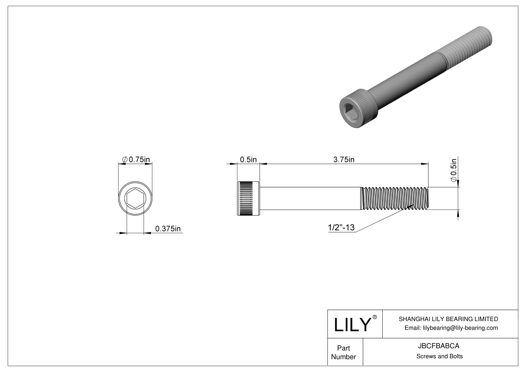 JBCFBABCA Tornillos de cabeza cilíndrica de acero aleado cad drawing