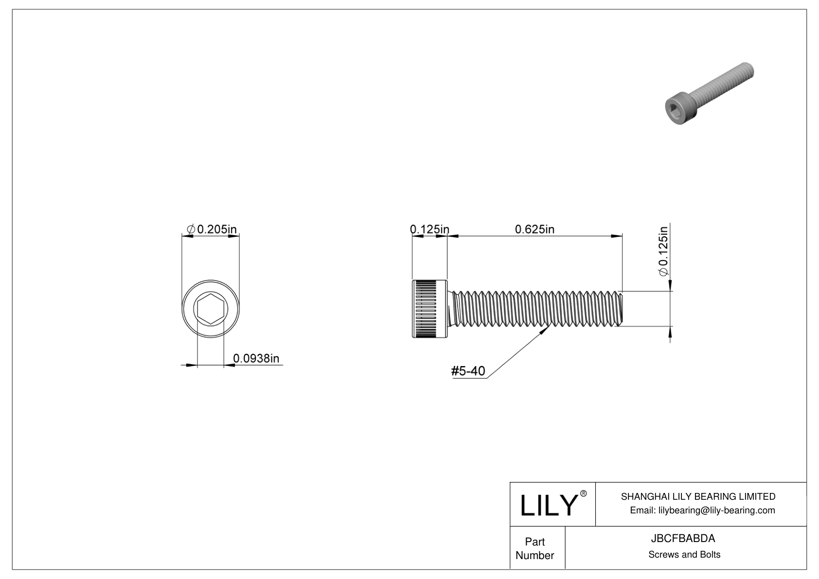 JBCFBABDA 合金钢内六角螺钉 cad drawing