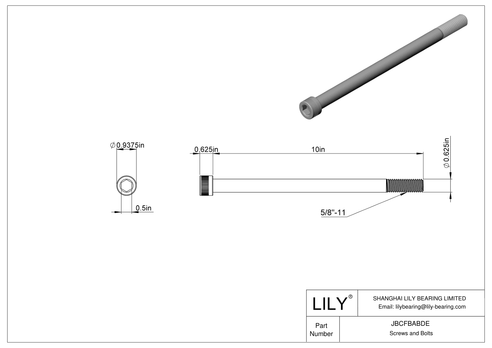 JBCFBABDE 合金钢内六角螺钉 cad drawing