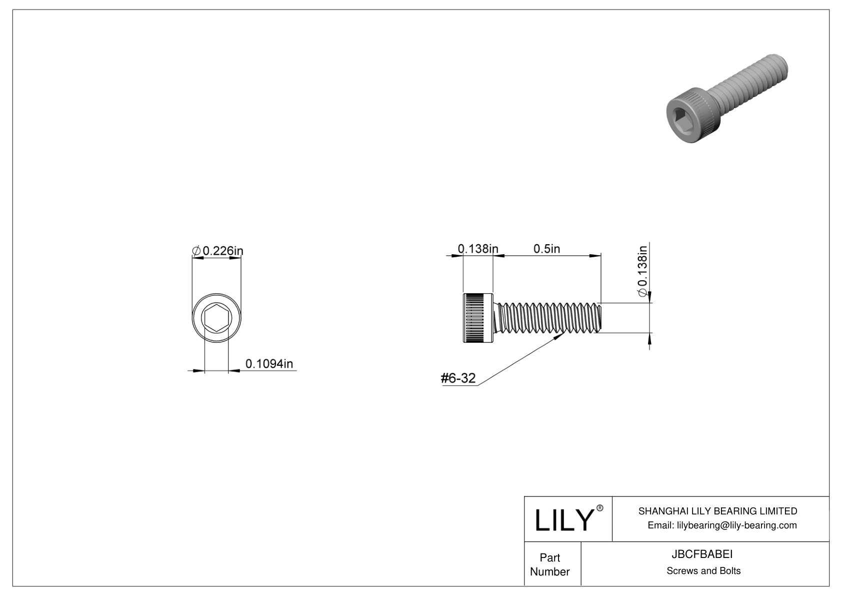 JBCFBABEI Tornillos de cabeza cilíndrica de acero aleado cad drawing