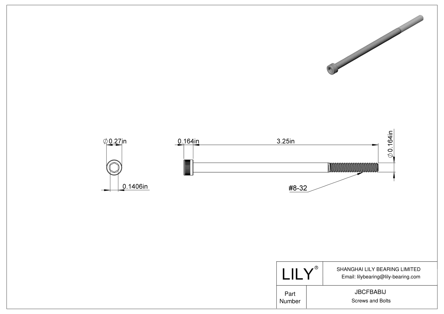 JBCFBABIJ 合金钢内六角螺钉 cad drawing