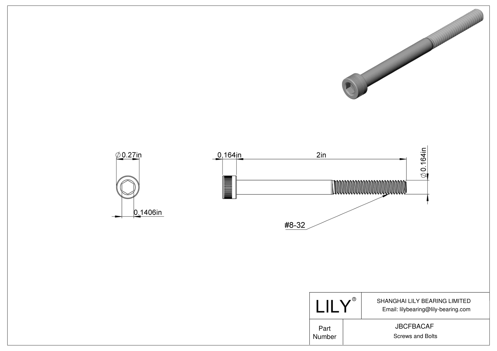 JBCFBACAF 合金钢内六角螺钉 cad drawing