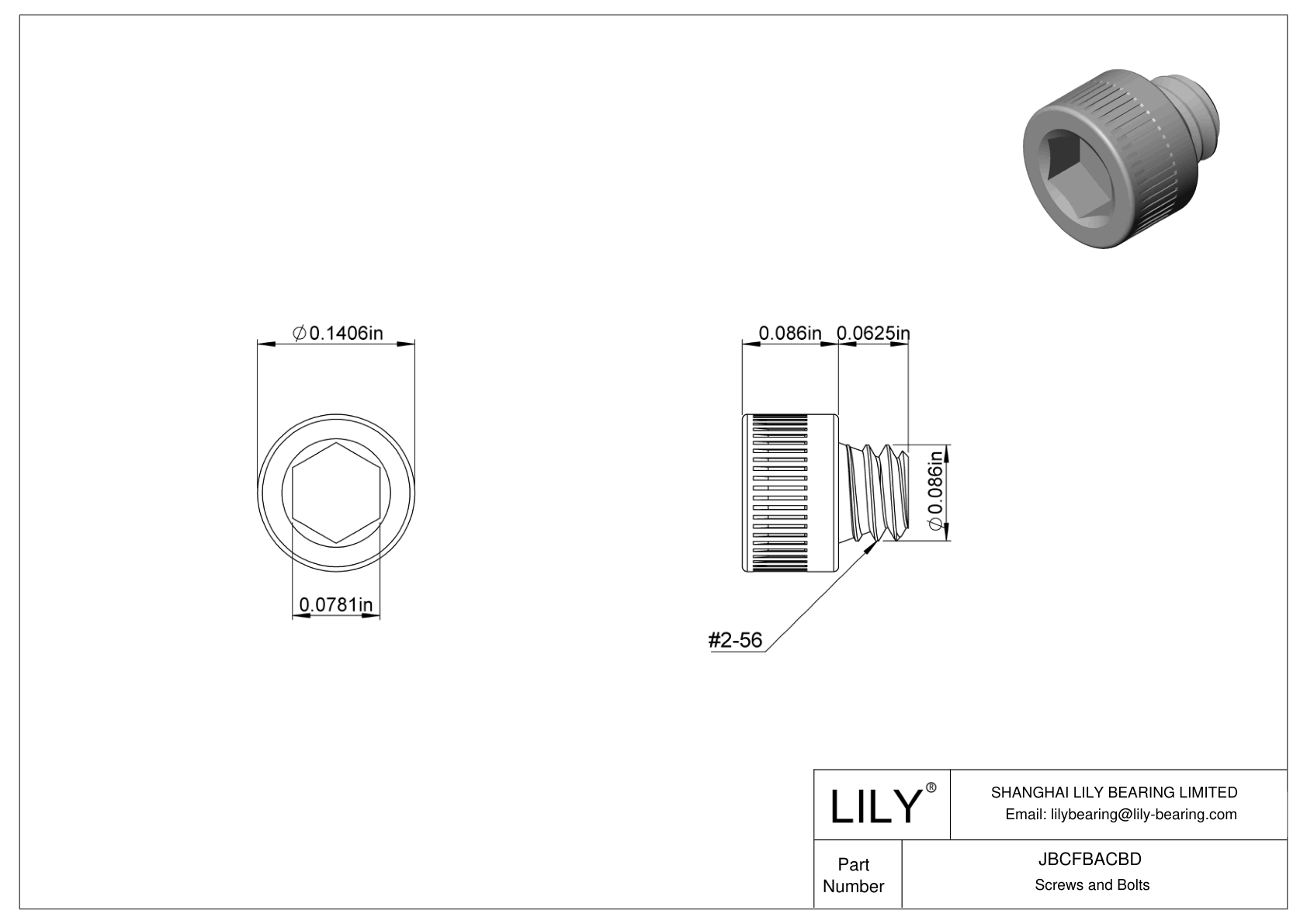 JBCFBACBD 合金钢内六角螺钉 cad drawing