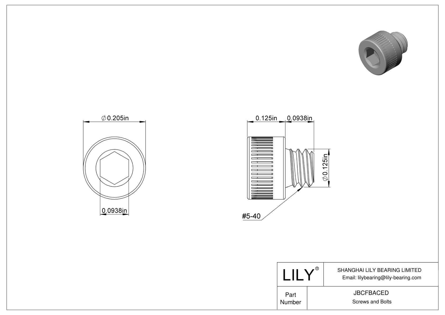 JBCFBACED Tornillos de cabeza cilíndrica de acero aleado cad drawing