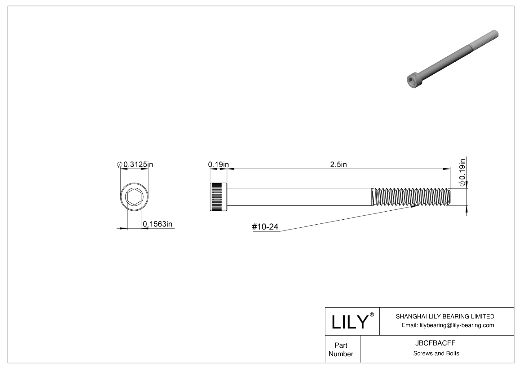 JBCFBACFF Tornillos de cabeza cilíndrica de acero aleado cad drawing