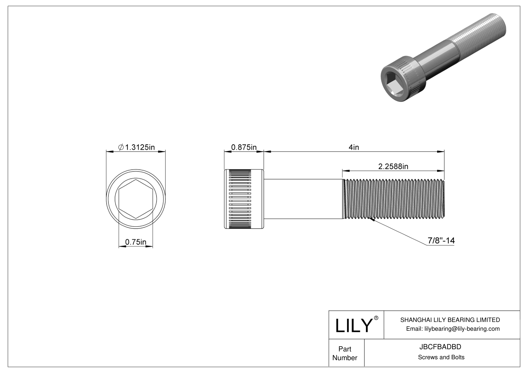 JBCFBADBD Tornillos de cabeza cilíndrica de acero aleado cad drawing