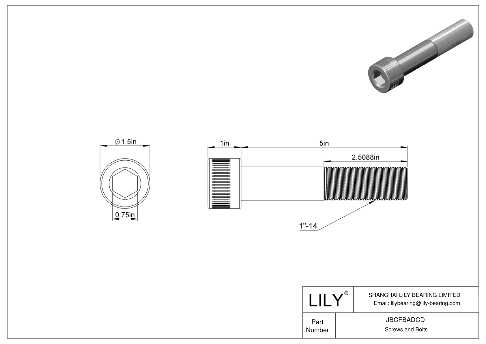 JBCFBADCD 合金钢内六角螺钉 cad drawing